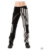 nohavice gotický BLACK PISTOL Freak Pants Stripe Black/White