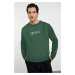 Trendyol Green Regular Crew Neck Slogan Knitwear Sweater