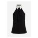 Blúzka Karl Lagerfeld Slvless Collar & Tie Top Black/White