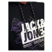 Čierna pánska mikina s kapucňou Jack & Jones Map