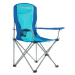 Campingová skladacia stolička KING CAMP s opierkami oceľová - modrá