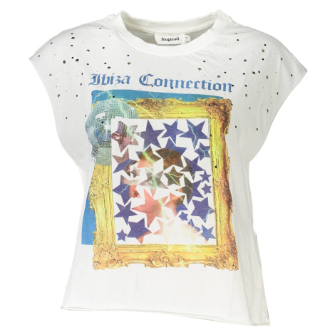 Biele tielko Desigual bez rukávov