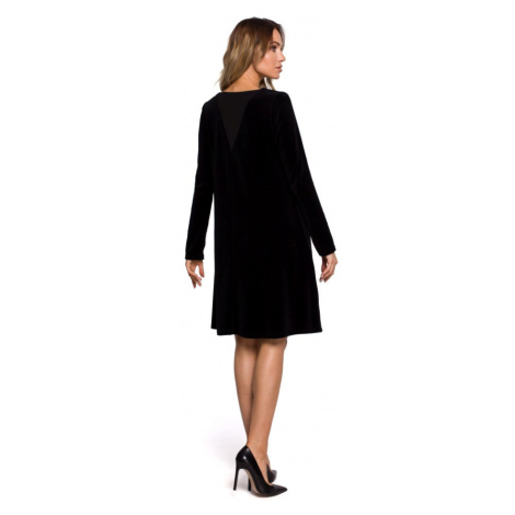Sametové šaty střihu - černé EU XXL model 15107473