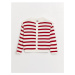 LC Waikiki Crew Neck Striped Long Sleeve Girl's Knitwear Cardigan