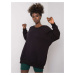 Women's Black Cotton Sweatshirt