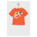 Detské bavlnené tričko GAP oranžová farba, s potlačou