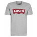 LEVI'S ® Tričko 'Graphic Set In Neck'  sivá melírovaná / čerešňová / biela