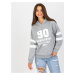 Sivá športová mikina "90" -EM-BL-L3887.16-grey