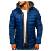Men's Winter Hooded Jacket JP1102 - Navy Blue