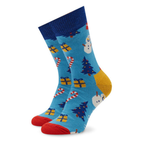 Happy Socks Vysoké detské ponožky KBIO01-6300 Modrá