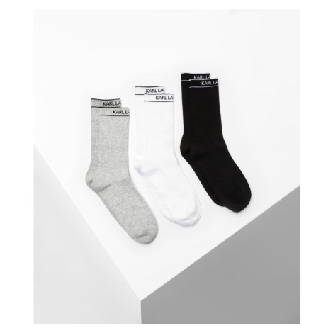 Ponožky Karl Lagerfeld K/Essential Mid Socks 3P Rôznofarebná