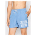 Calvin Klein Swimwear Plavecké šortky Medium Drawstring KM0KM00701 Modrá Regular Fit