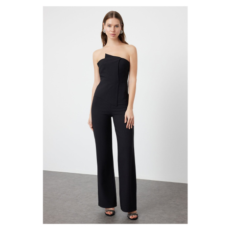 Trendyol Black Collar Detailed Woven Jumpsuit