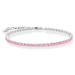 Thomas Sabo A2167-051-9-L19V Tennis náramek with pink stones 16-19 cm