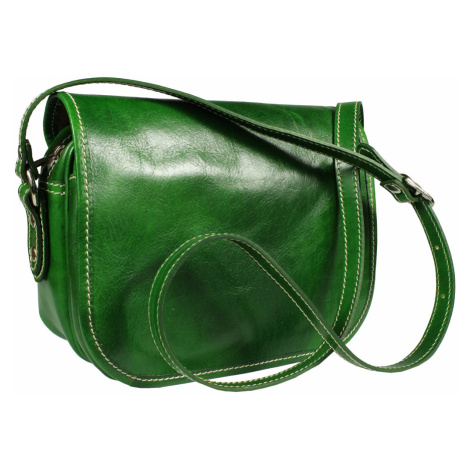 Zelená kožená kabelka Floriano Verde z Talianska