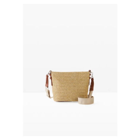 Kabelka Crossbody, slamený vzhľad bonprix