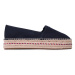 Tommy Hilfiger Espadrilky Embroidered Flatform FW0FW07014 Tmavomodrá