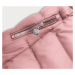 Krátka ružová dámska zimná páperová bunda (5M726-46)