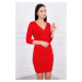 Dress fitted with a neckline under the bust red