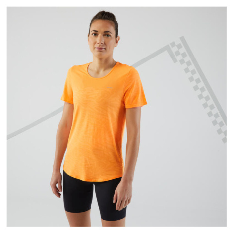 Dámske bežecké priedušné tričko Kiprun Care oranžové