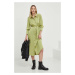 Šaty Answear Lab zelená farba, maxi, rovný strih