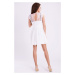 Dámske spoločenské šaty s rozšírenou sukňou EMAMODA biele - Biela / - YNS ecru