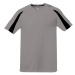 Starworld Unisex kontrastné športové tričko SW309 Sports Grey -Melange