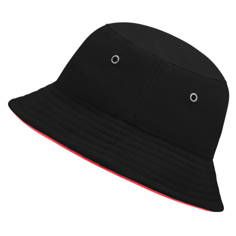 Myrtle Beach Detský klobúčik MB013 - Čierna / červená