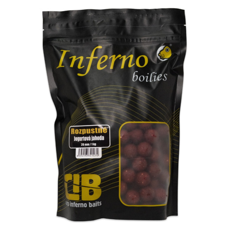 Carp inferno rozpustné boilies nutra line jogurtová jahoda - 1 kg 20 mm