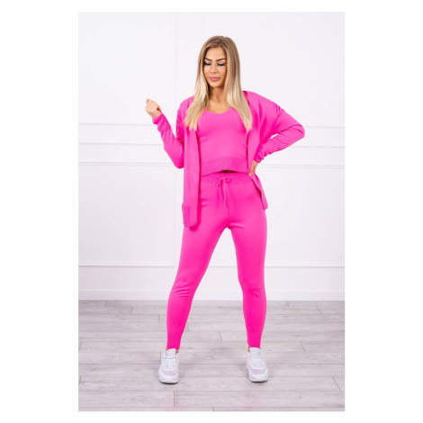 3-piece sweater set pink neon