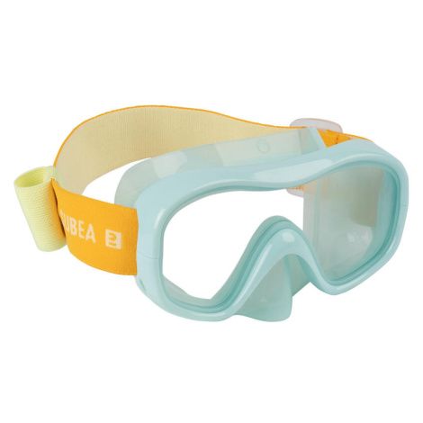 Detská potápačská maska 100 Comfort bledozelená