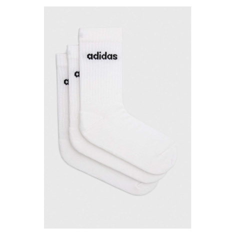 Ponožky adidas 3-pak biela farba, HT3455