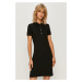 Šaty Lacoste EF5473-001, čierna farba, mini, rovné