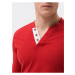 Tričká s dlhým rukávom pre mužov Ombre Clothing - červená