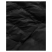 Krátka čierna zimná bunda s vysokým stojačikom (5M729-392)