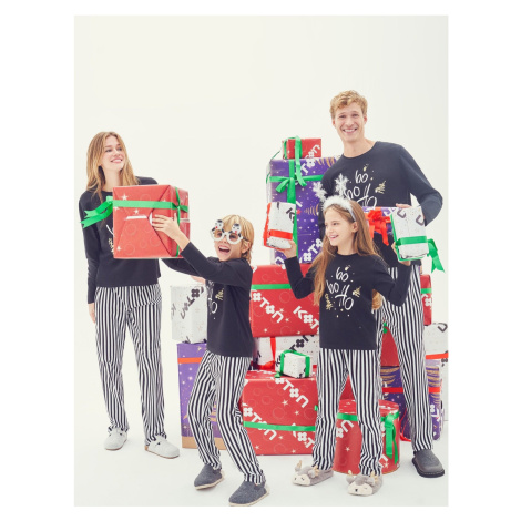 Koton Christmas Themed Winter Pajamas Set Printed Long Sleeve