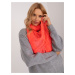 Fluo pink women's scarf with appliqués