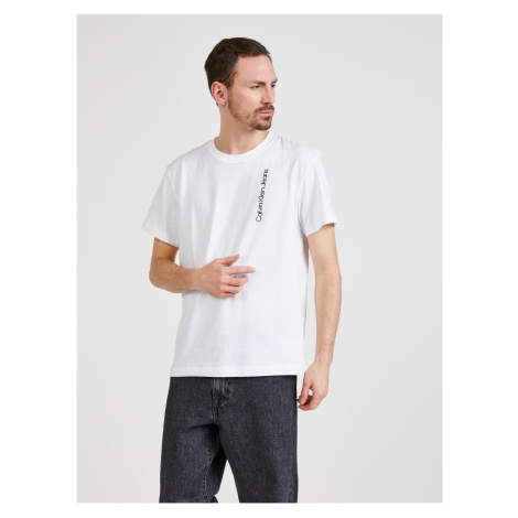Biele pánske vzorované tričko Calvin Klein