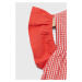 Detská bavlnená blúzka United Colors of Benetton červená farba, vzorovaná
