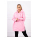 Insulated sweatshirt with side slits light pink