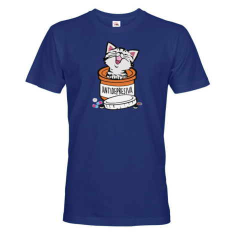 Pánske tričko pre milovníkov mačiek s potlačou "Antidepresiva"
