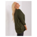 Blúzka khaki basic plus size JEDNA