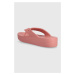 Žabky Crocs Baya Platform Flip dámske, ružová farba, na platforme, 208395