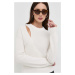 Vlnený sveter MICHAEL Michael Kors dámsky, béžová farba, teplý