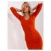 Tmavo-oranžové mini šaty -RV-SK-5579.71-tmavo oranžové