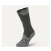 Sealskinz Waterproof All Weather Mid Length Sock Black/Grey Marl L Cyklo ponožky