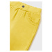 Nohavice pre bábätká Mayoral žltá farba, jednofarebné