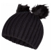 Lewro LILIEN Dievčenská pletená čiapka, čierna, veľkosť