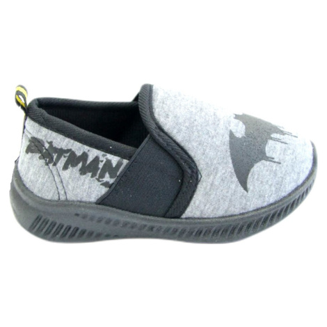 Sivé papuče pre chlapcov s Batmanom