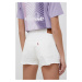 Rifľové krátke nohavice Levi's 56327.0243-Neutrals, dámske, biela farba, jednofarebné, vysoký pá